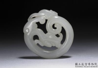 图片[2]-Jade pei pendant with dragon and mouse, Qing dynasty (1644-1911)-China Archive